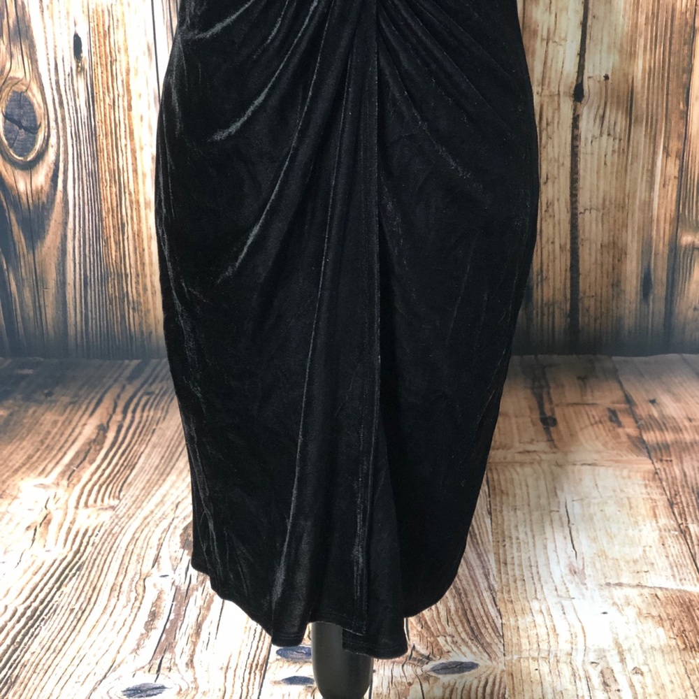 ❣️2SM❣️New Velvet Front Tie Evening Cocktail Dress - Picture 5 of 8